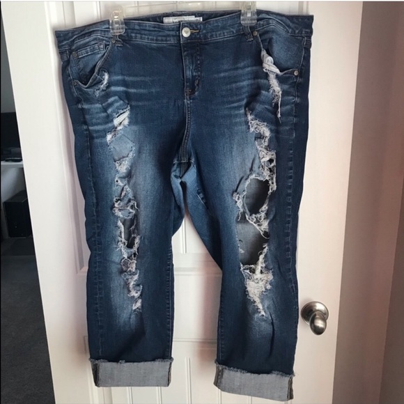 boyfriend capris plus size